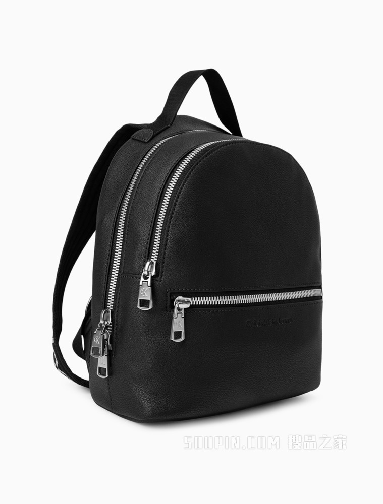 Calvin Klein 女士拉链LOGO提花肩带双肩背提包DH2933