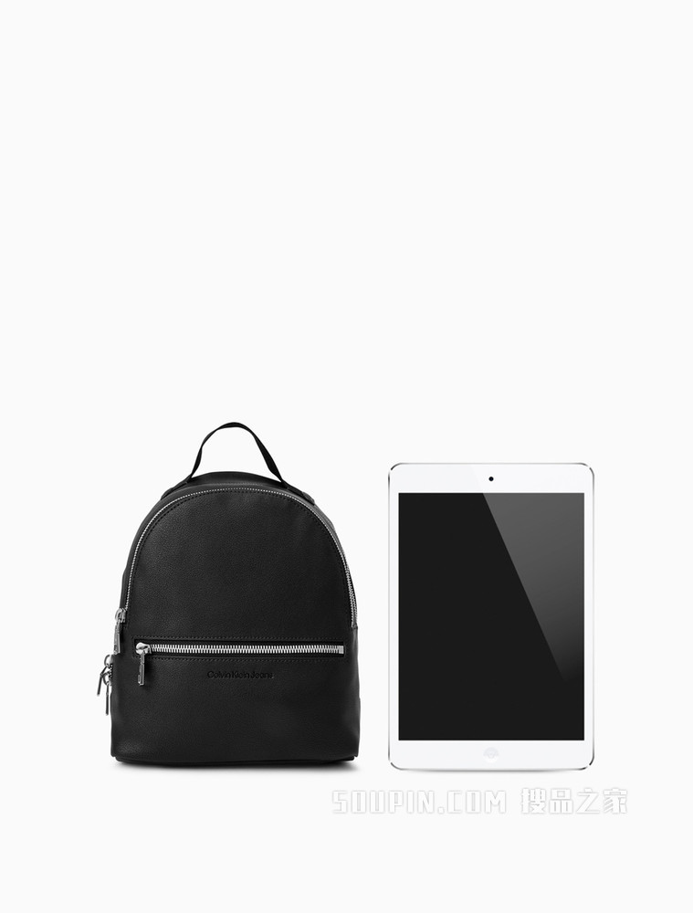 Calvin Klein 女士拉链LOGO提花肩带双肩背提包DH2933