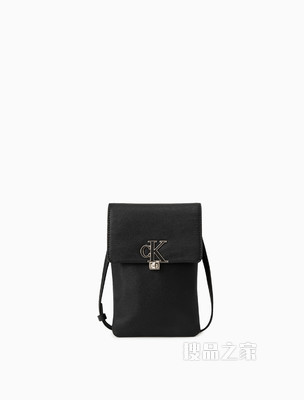 Calvin Klein 女士可调节肩带压印LOGO单肩手机包DP1504