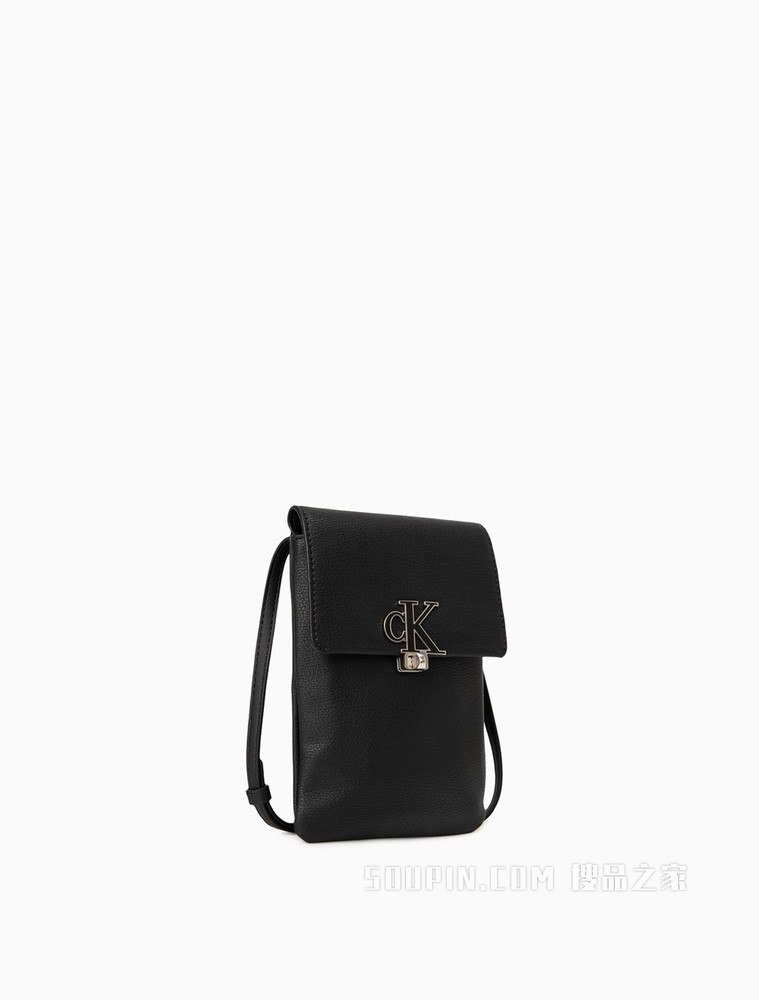 Calvin Klein 女士可调节肩带压印LOGO单肩手机包DP1504