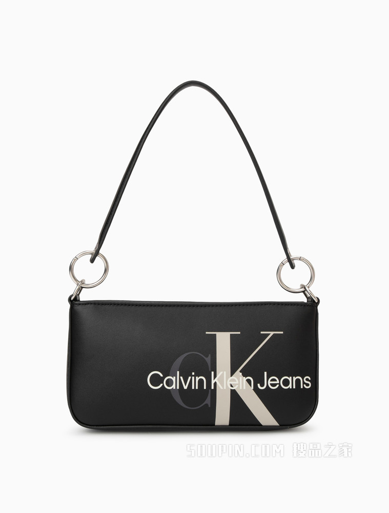 Calvin Klein 女包拉链印花单肩腋下法棍包DH2919