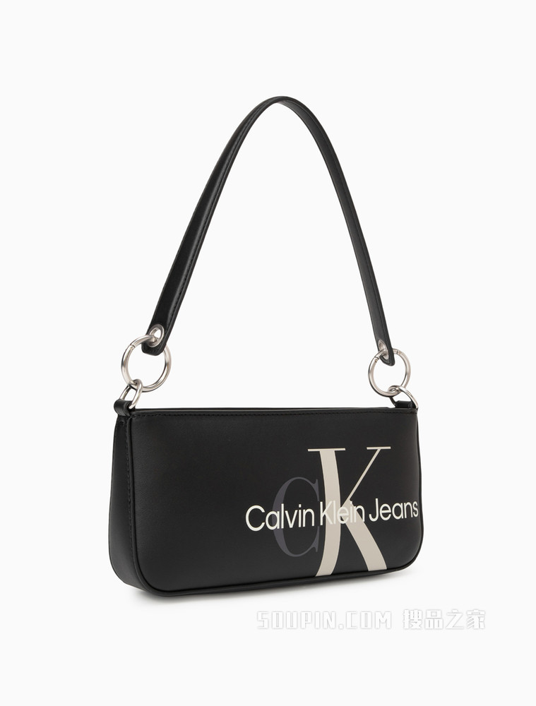 Calvin Klein 女包拉链印花单肩腋下法棍包DH2919
