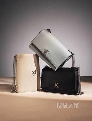 Calvin Klein 女包金属Calvin Klein 扣翻盖链条单肩包女包 DH2806