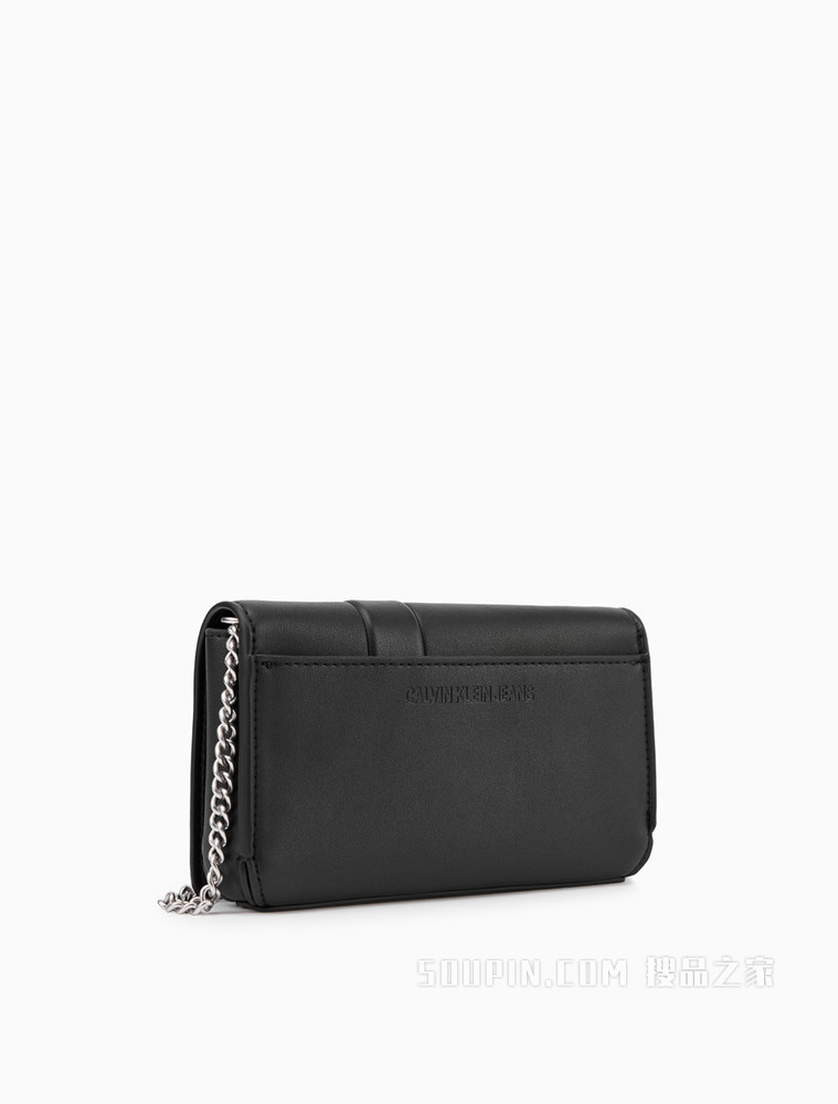 Calvin Klein 女包时尚Calvin Klein 立体压纹翻盖链条单肩包DP1380