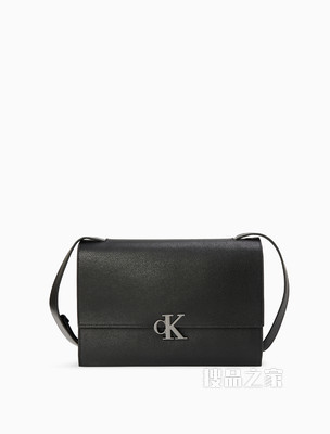 Calvin Klein 女包时髦LOGO板扣翻盖长方形背提包DH2763