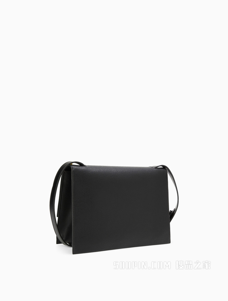 Calvin Klein 女包时髦LOGO板扣翻盖长方形背提包DH2763