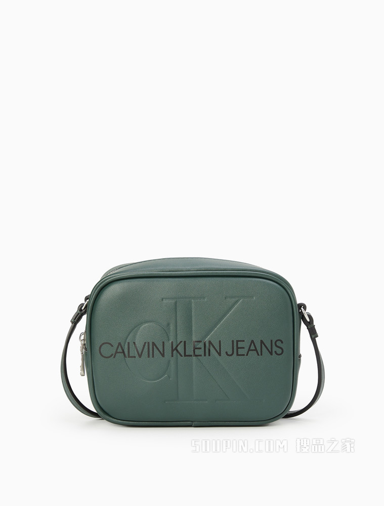 Calvin Klein 女包层叠LOGO印花立体长方形背提包DH2790