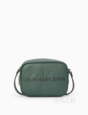 Calvin Klein 女包层叠LOGO印花立体长方形背提包DH2790