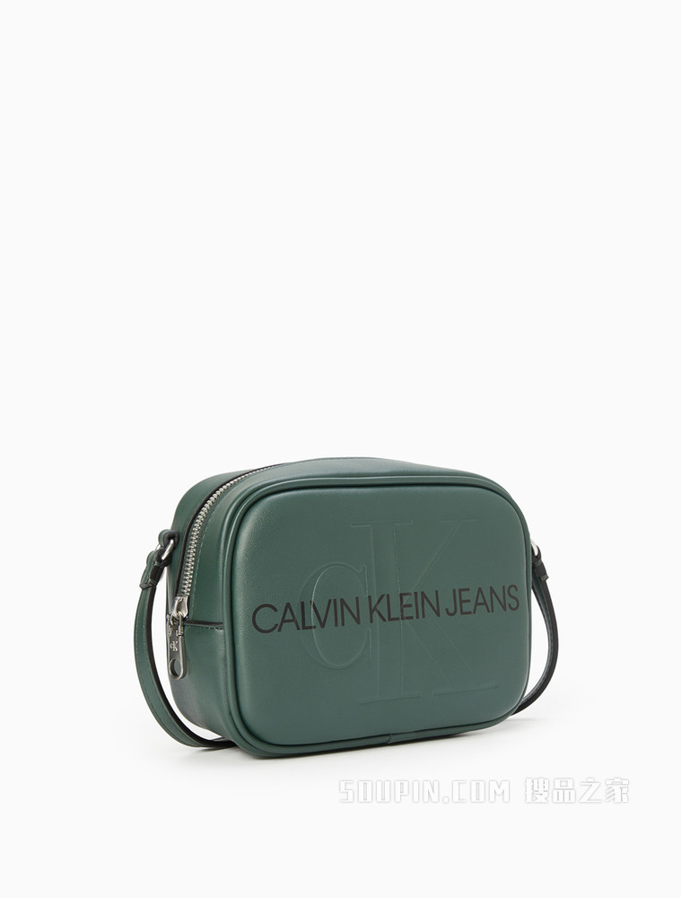 Calvin Klein 女包层叠LOGO印花立体长方形背提包DH2790