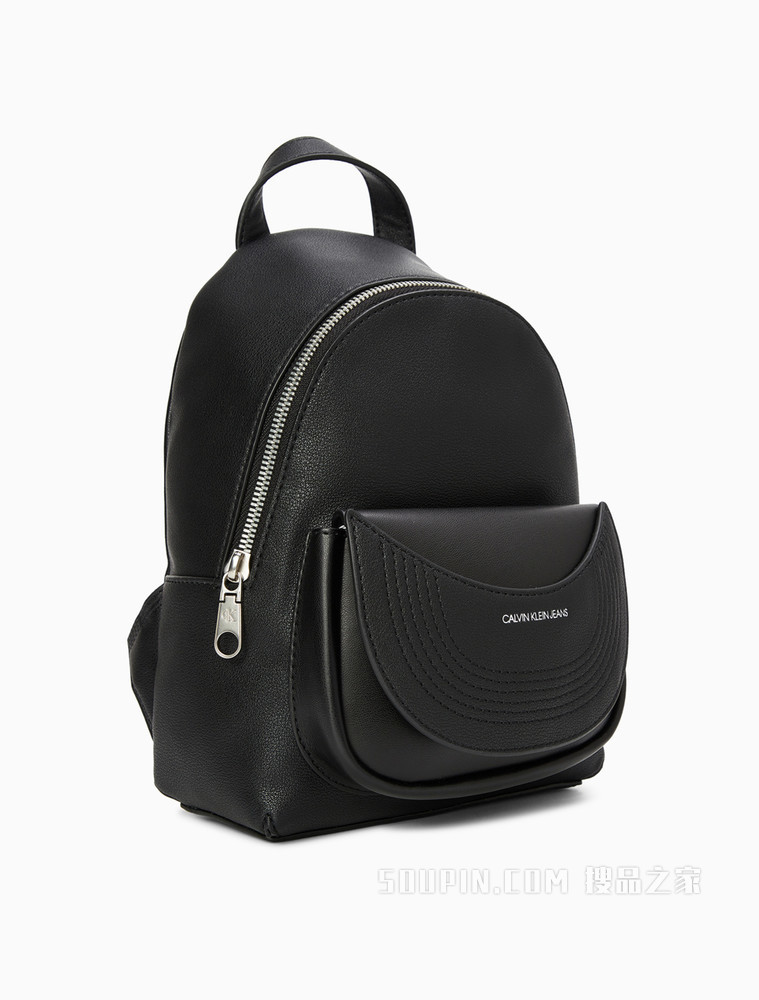 Calvin Klein 女包时尚前置翻盖拉链主袋双肩背包DH2773