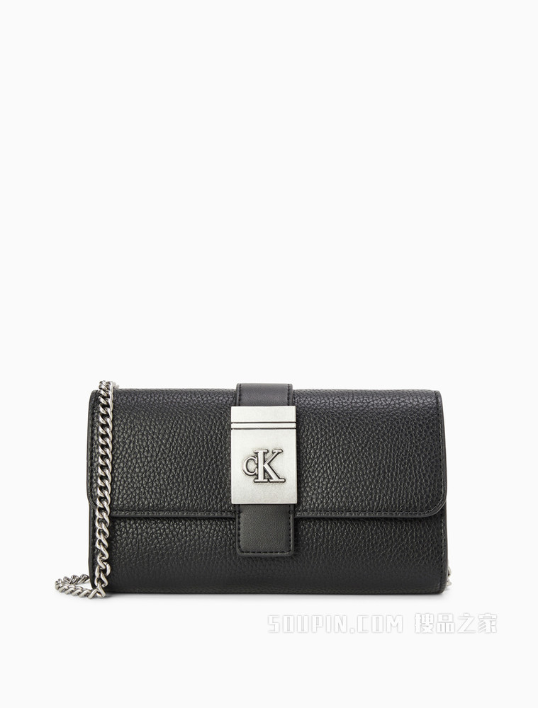 Calvin Klein 女包 金属LOGO扣面立体长方形背提包DP1417