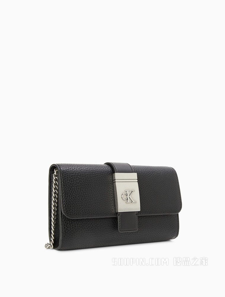 Calvin Klein 女包 金属LOGO扣面立体长方形背提包DP1417