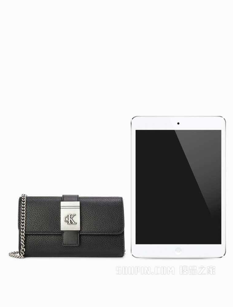 Calvin Klein 女包 金属LOGO扣面立体长方形背提包DP1417