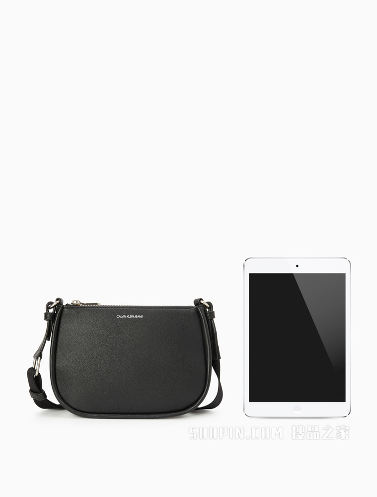 Calvin Klein 女包金属LOGO圆弧底座立体背提包DH2771