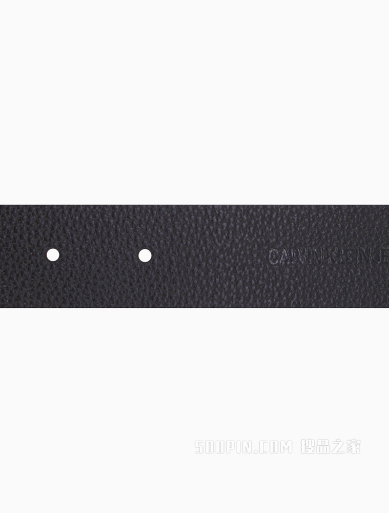 Calvin Klein 女士双面两用LOGO金属圆头深色牛皮腰带DC0500