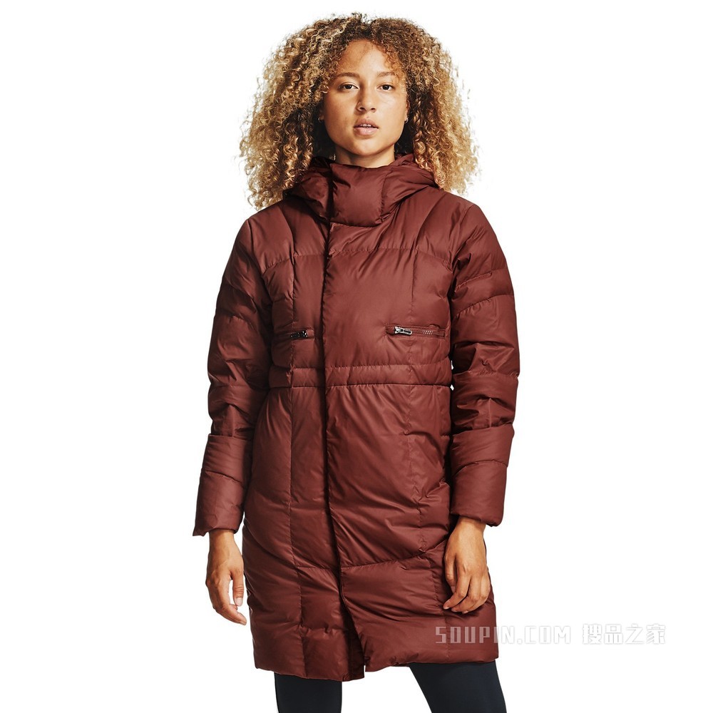 女士UA Armour长款羽绒外套