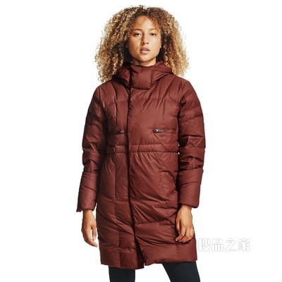 女士UA Armour长款羽绒外套