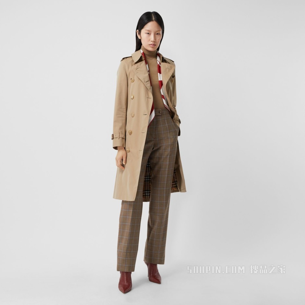肯辛顿版型 – 长款 Heritage Trench 风衣 (蜜色) - 女士