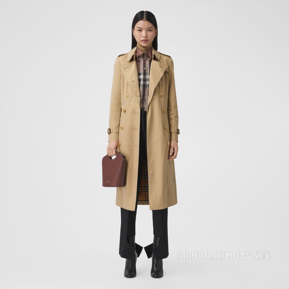 切尔西版型 – 长款 Heritage Trench 风衣 (蜜色) - 女士