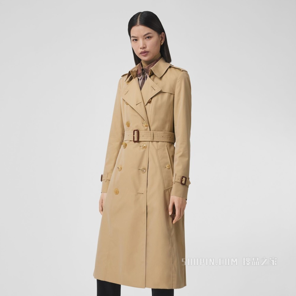 切尔西版型 – 长款 Heritage Trench 风衣 (蜜色) - 女士