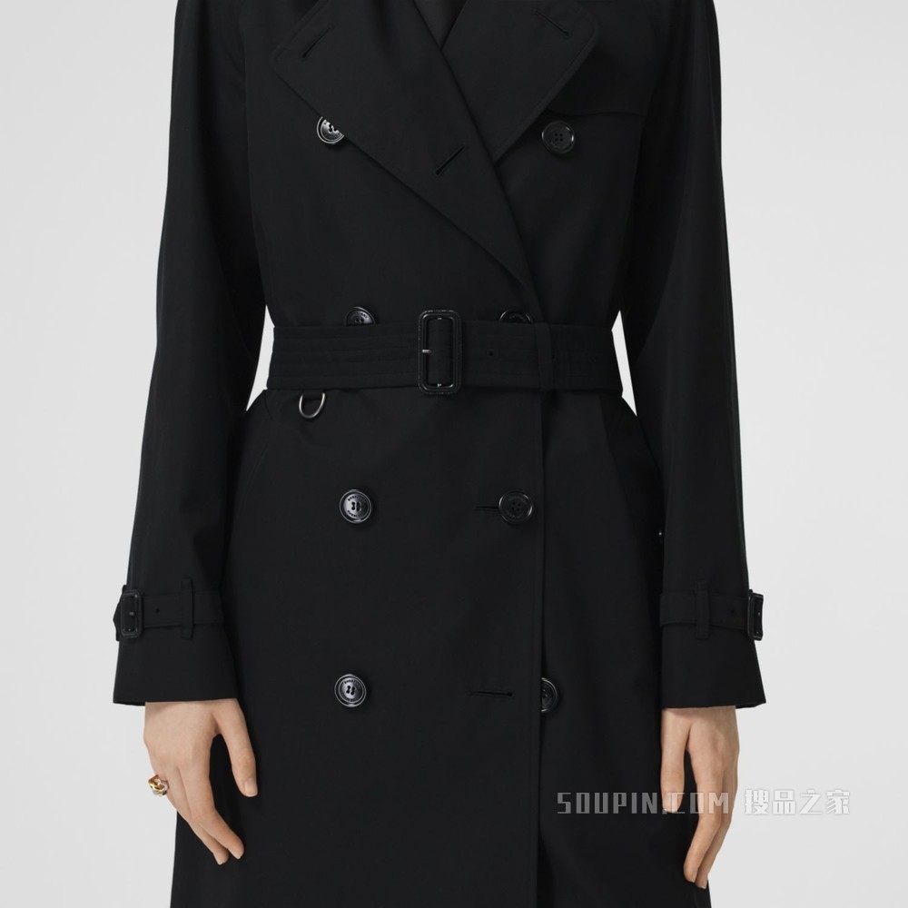 滑铁卢版型 – 长款 Heritage Trench 风衣 (黑色) - 女士