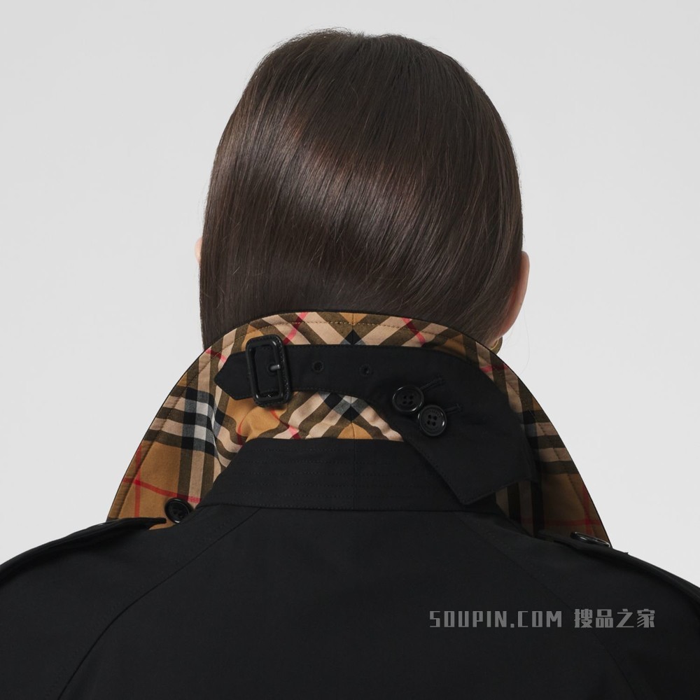 滑铁卢版型 – 长款 Heritage Trench 风衣 (黑色) - 女士