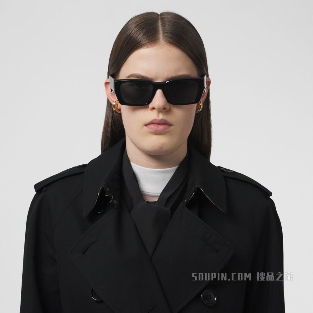 滑铁卢版型 – 长款 Heritage Trench 风衣 (黑色) - 女士