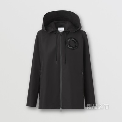 Logo Graphic Hooded Jacket (Black) - 女士