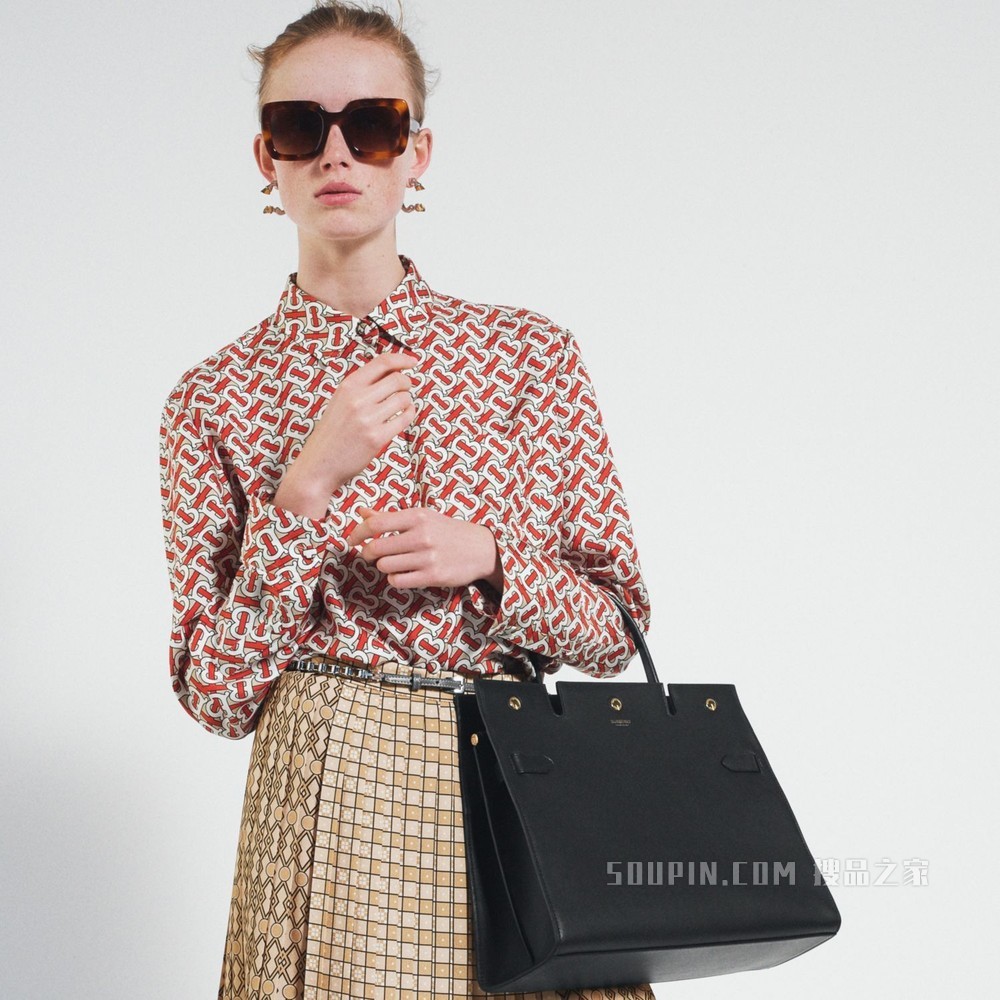 Title - 小号皮革泰尔勒手袋 (黑色) - 女士