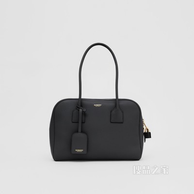 Cube – 中号皮革半立方包 (黑色) - 女士