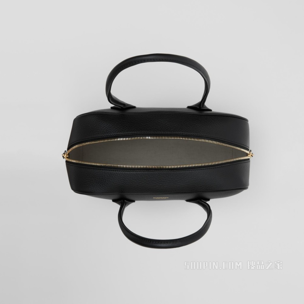 Cube – 中号皮革半立方包 (黑色) - 女士