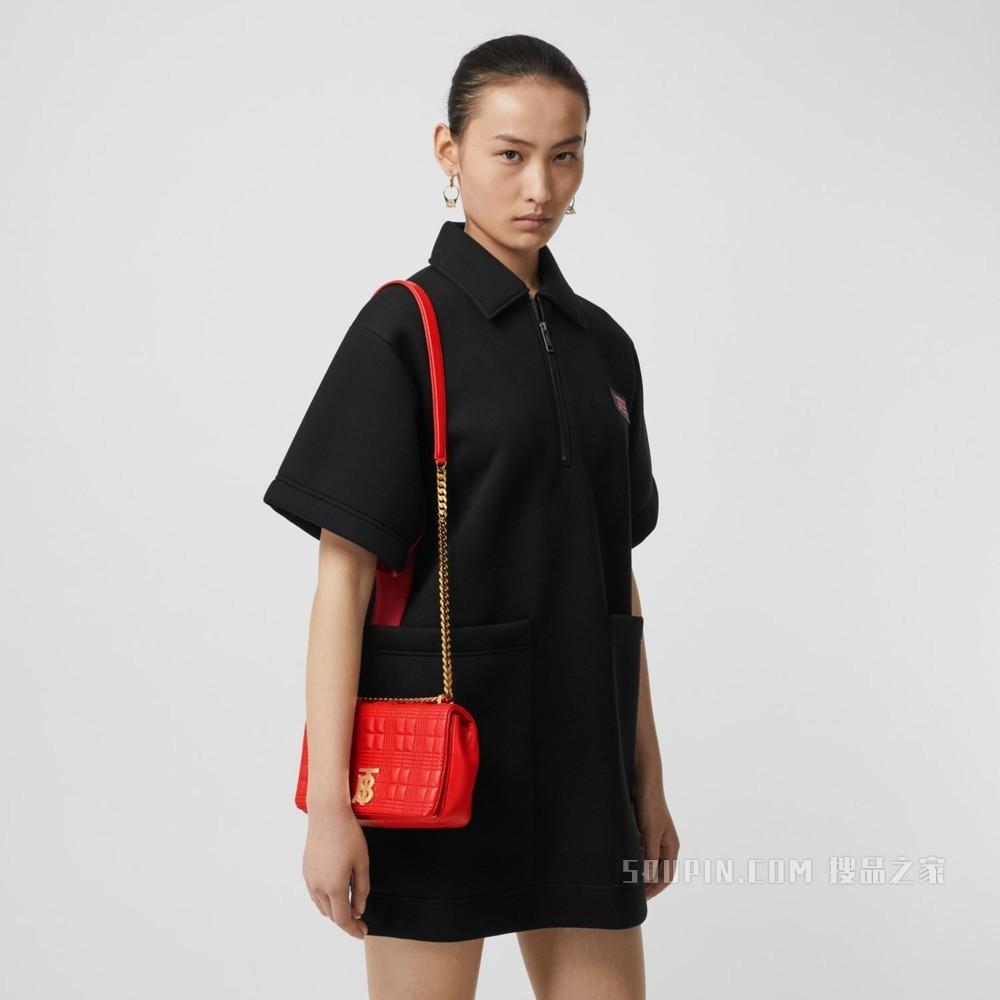 Lola - 小号绗缝羔羊皮萝纳包 (亮红色) - 女士