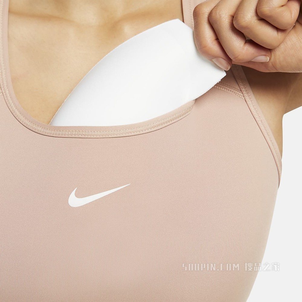 Nike Swoosh 女子中强度支撑一片式衬垫运动内衣