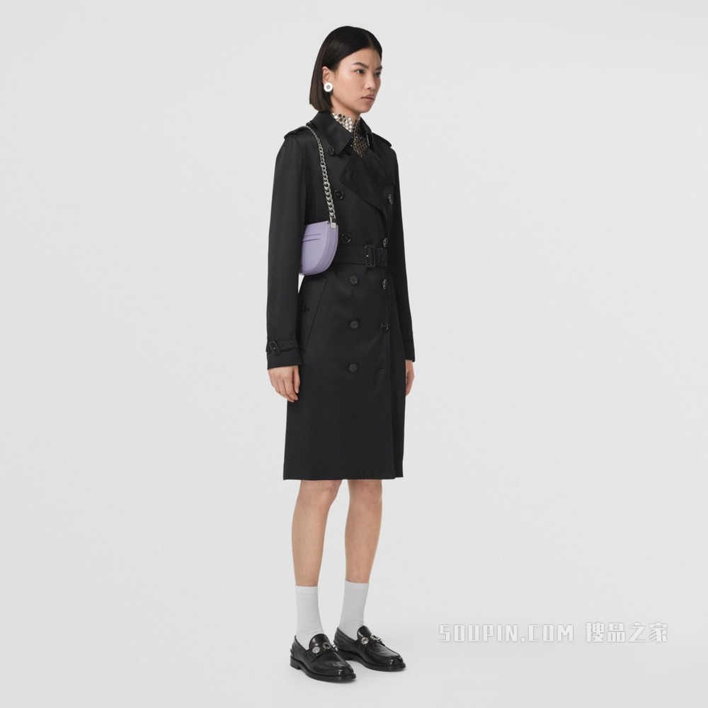 Olympia – 迷你皮革拉链埃伦匹亚包 (柔紫罗兰色) - 女士