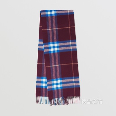 经典羊绒围巾 (樱桃绒 / 蓝色)