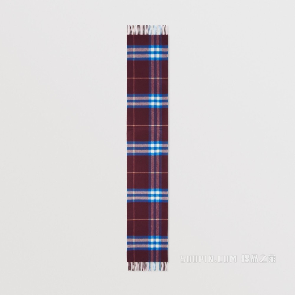 经典羊绒围巾 (樱桃绒 / 蓝色)