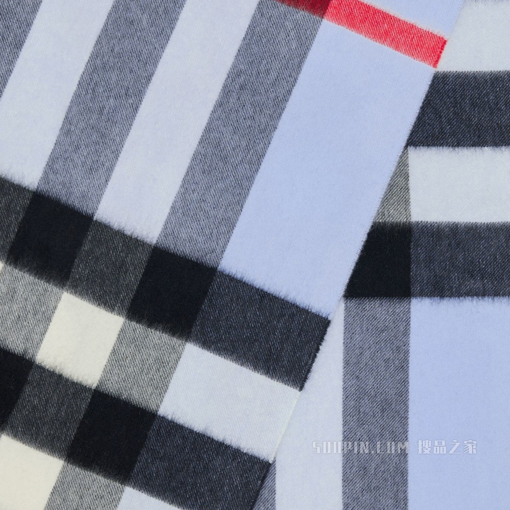 经典羊绒围巾 (浅蓝色)