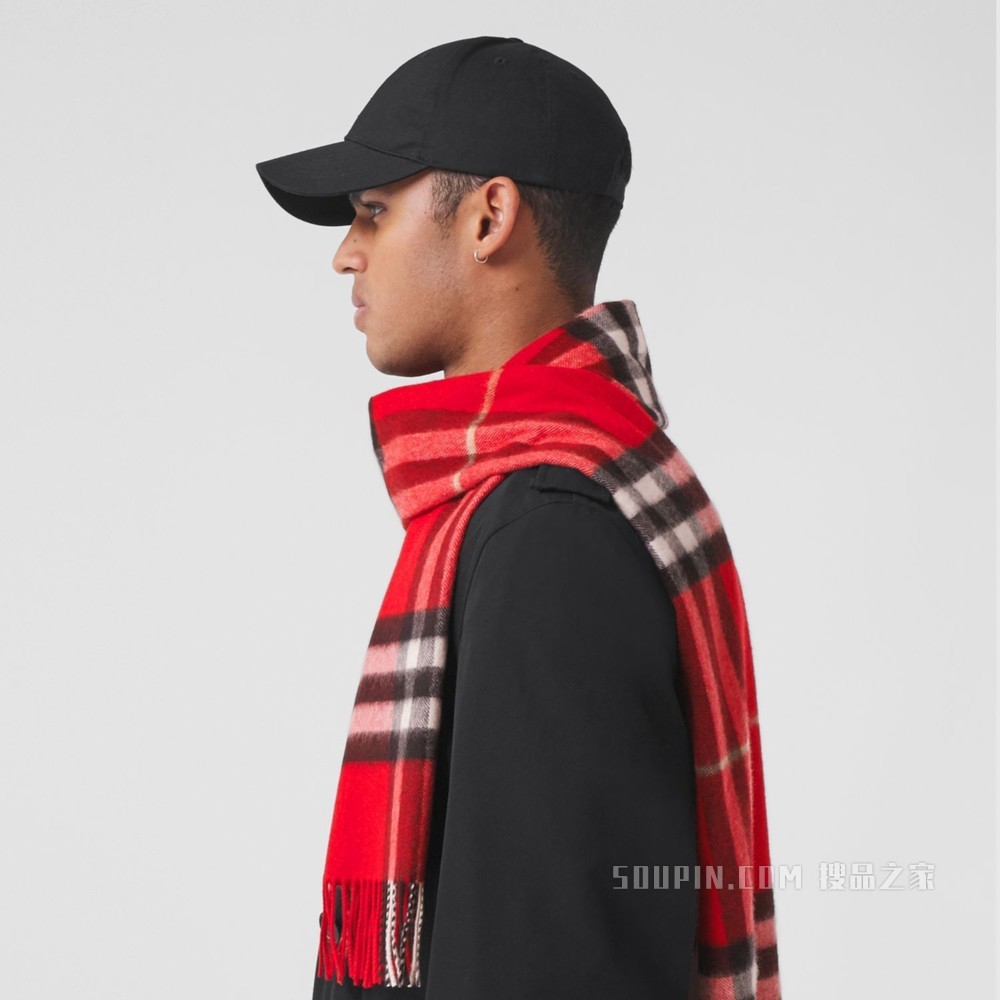 经典羊绒围巾 (红色)