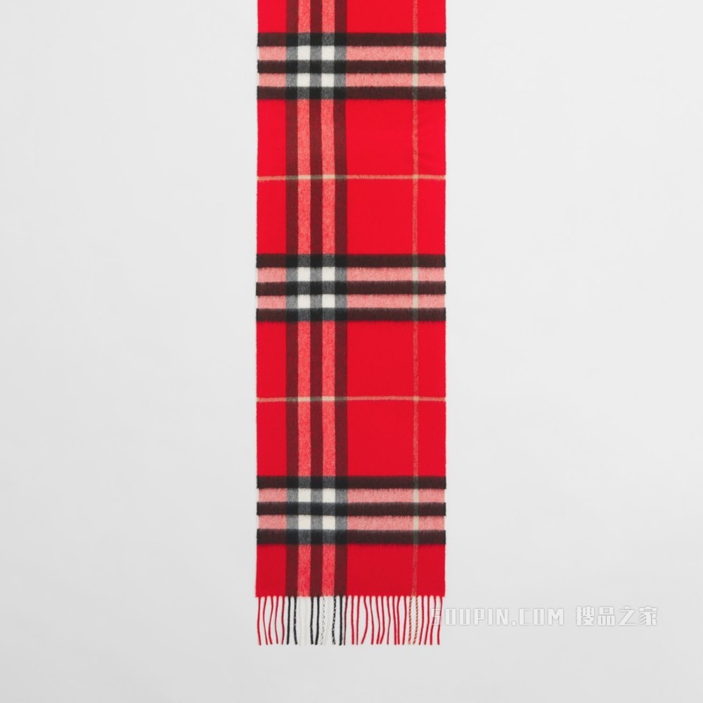 经典羊绒围巾 (红色)