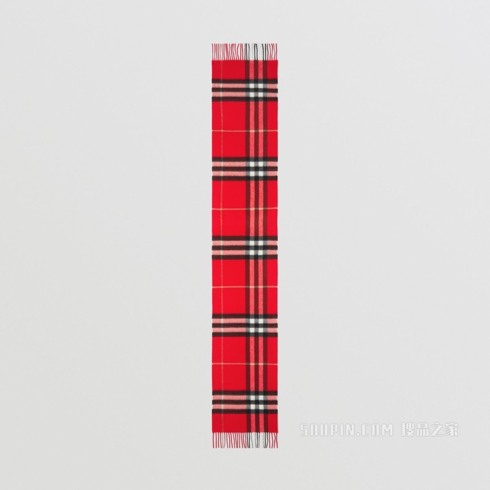 经典羊绒围巾 (红色)