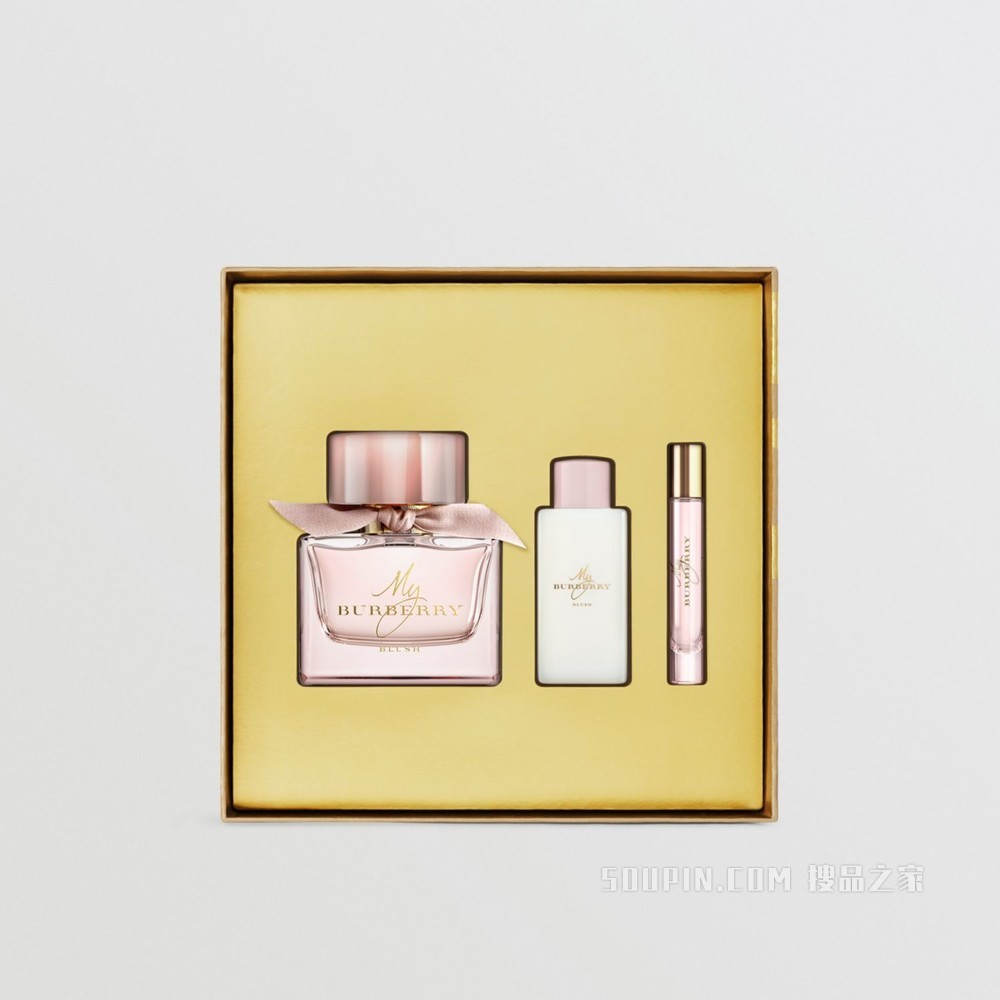 「My Burberry Blush 我的博柏利花之绯女士香水」礼品套装 (蜜色) - 女士