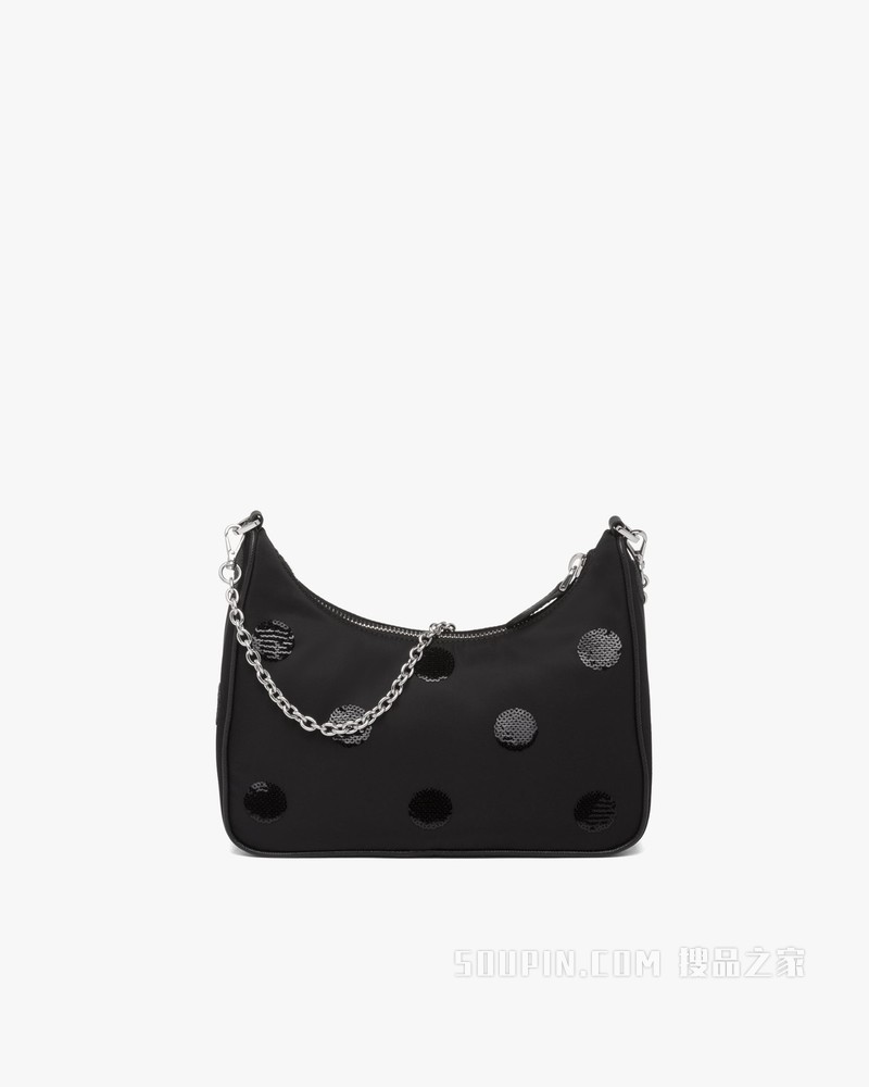 Prada Re-Edition 2005 Re-Nylon 圆点亮片手袋