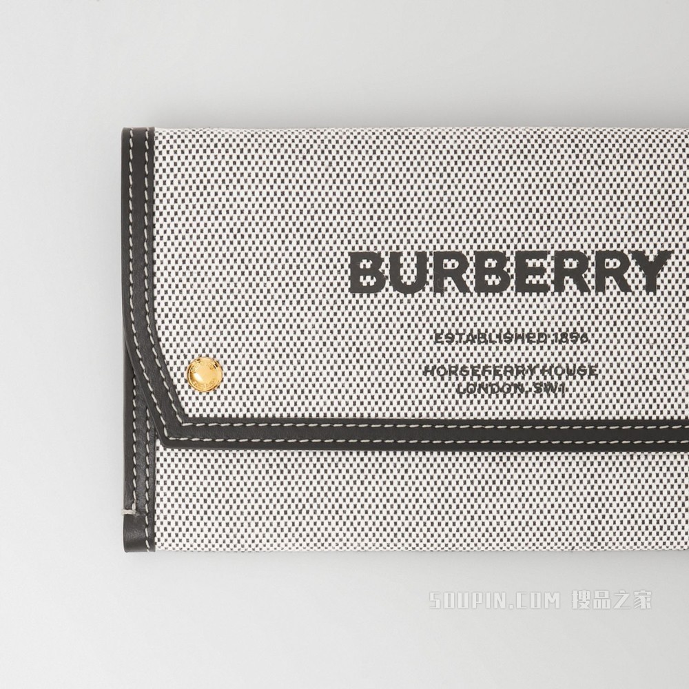 Horseferry 印花环保帆布手机保护套（含背带） (黑色 / 棕褐色) - 女士