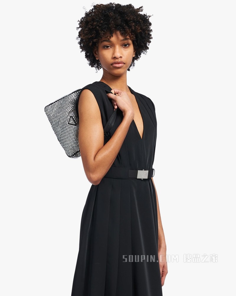 Prada Re-Edition Duchesse 和仿水晶迷你手袋