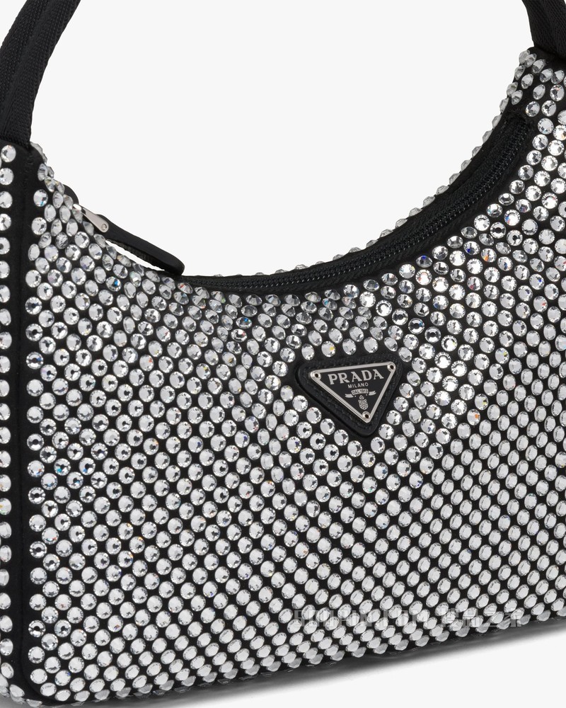 Prada Re-Edition Duchesse 和仿水晶迷你手袋