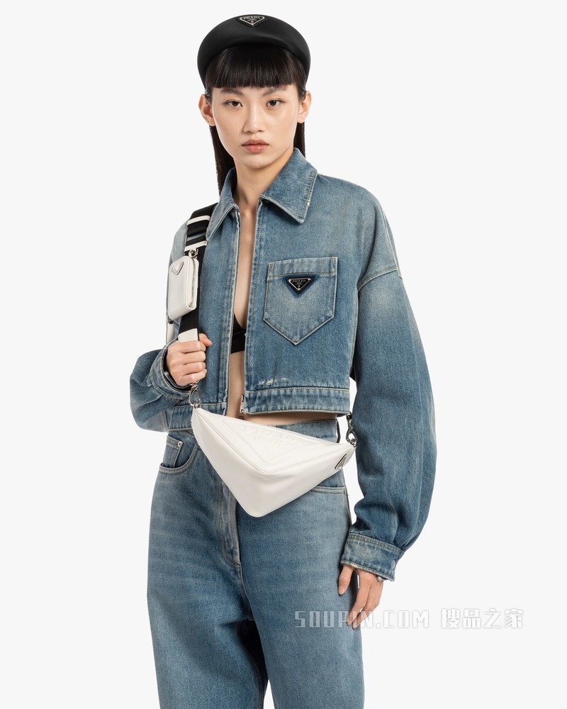 Prada Triangle 皮革手袋