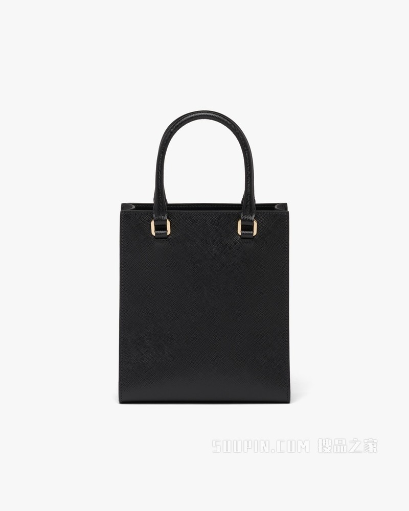 Saffiano 皮革小号手提包