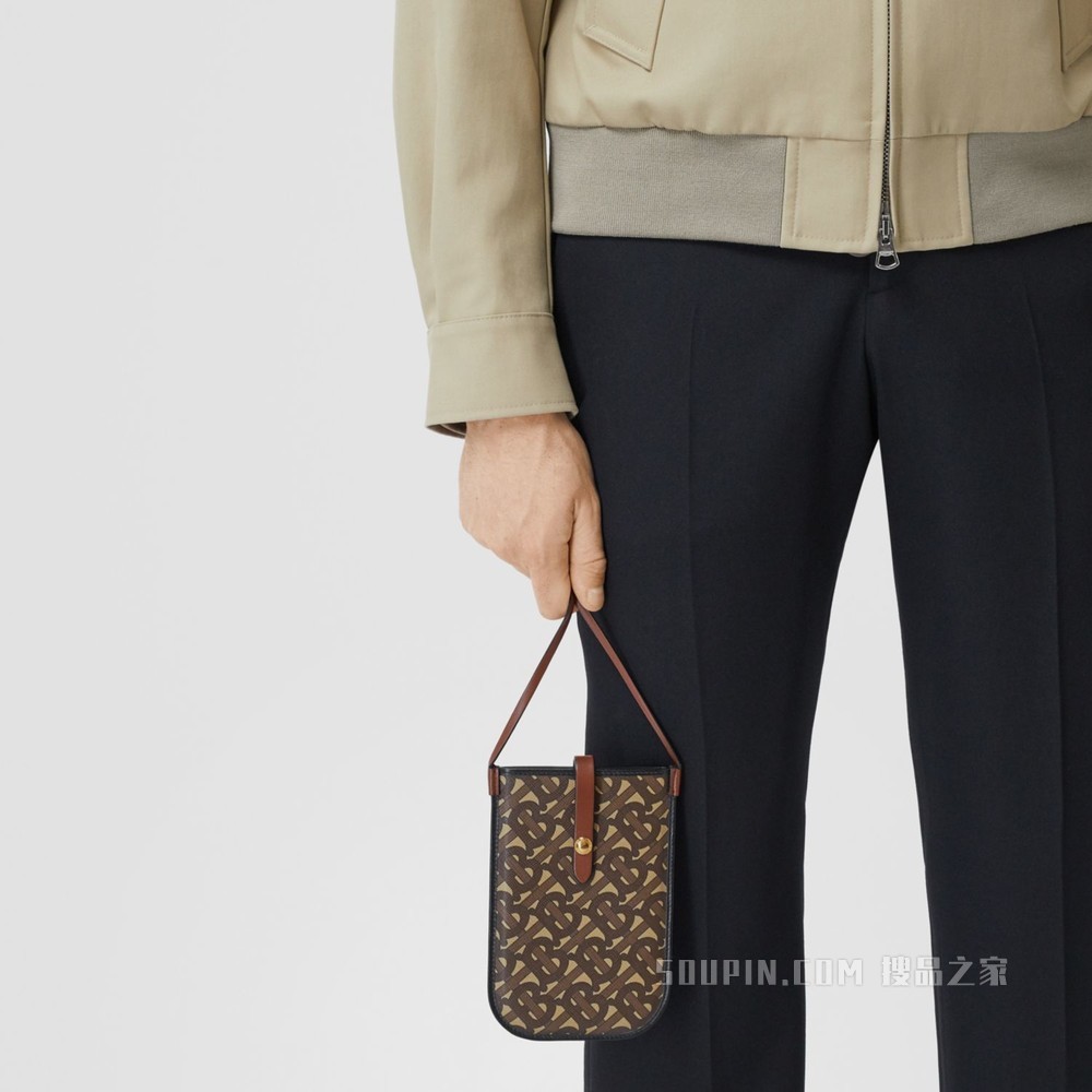 专属标识环保帆布 Anne 手机保护套（含背带） (马勒棕)