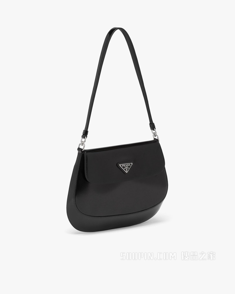 Prada Cleo 亮面皮革翻盖式单肩包