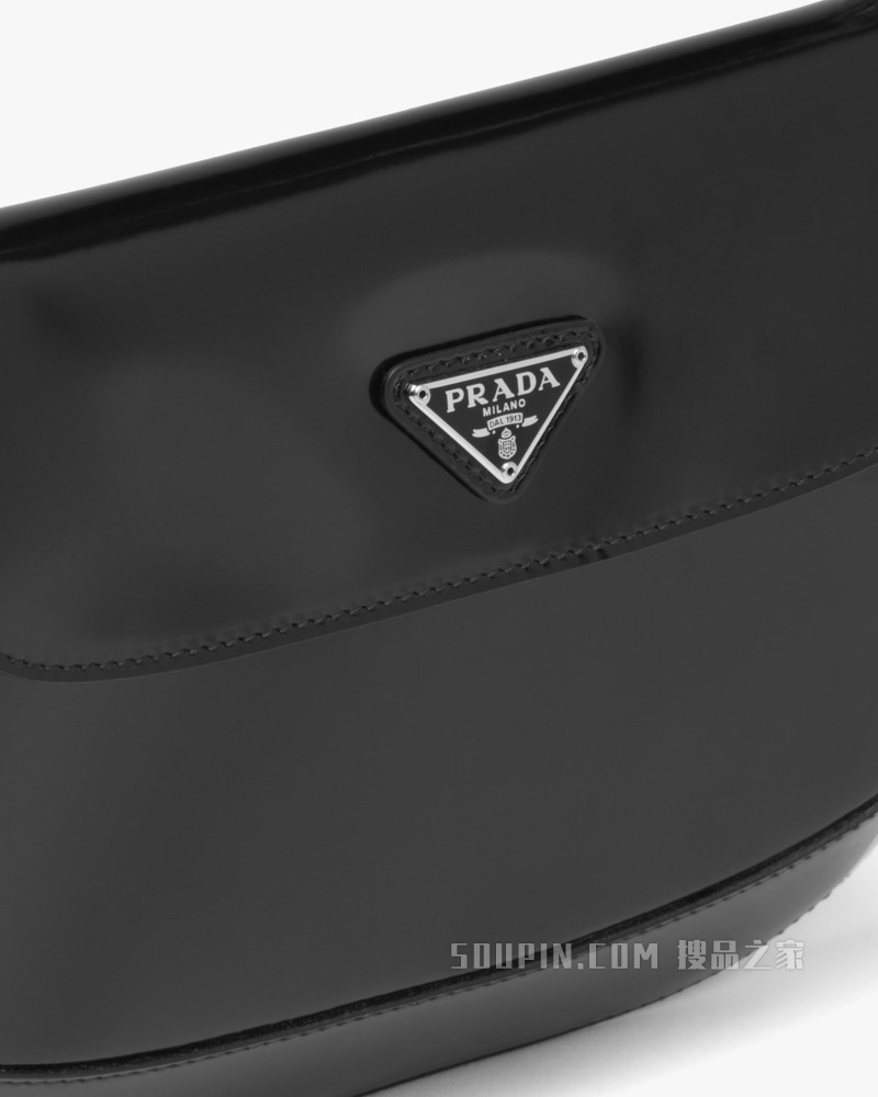 Prada Cleo 亮面皮革翻盖式单肩包